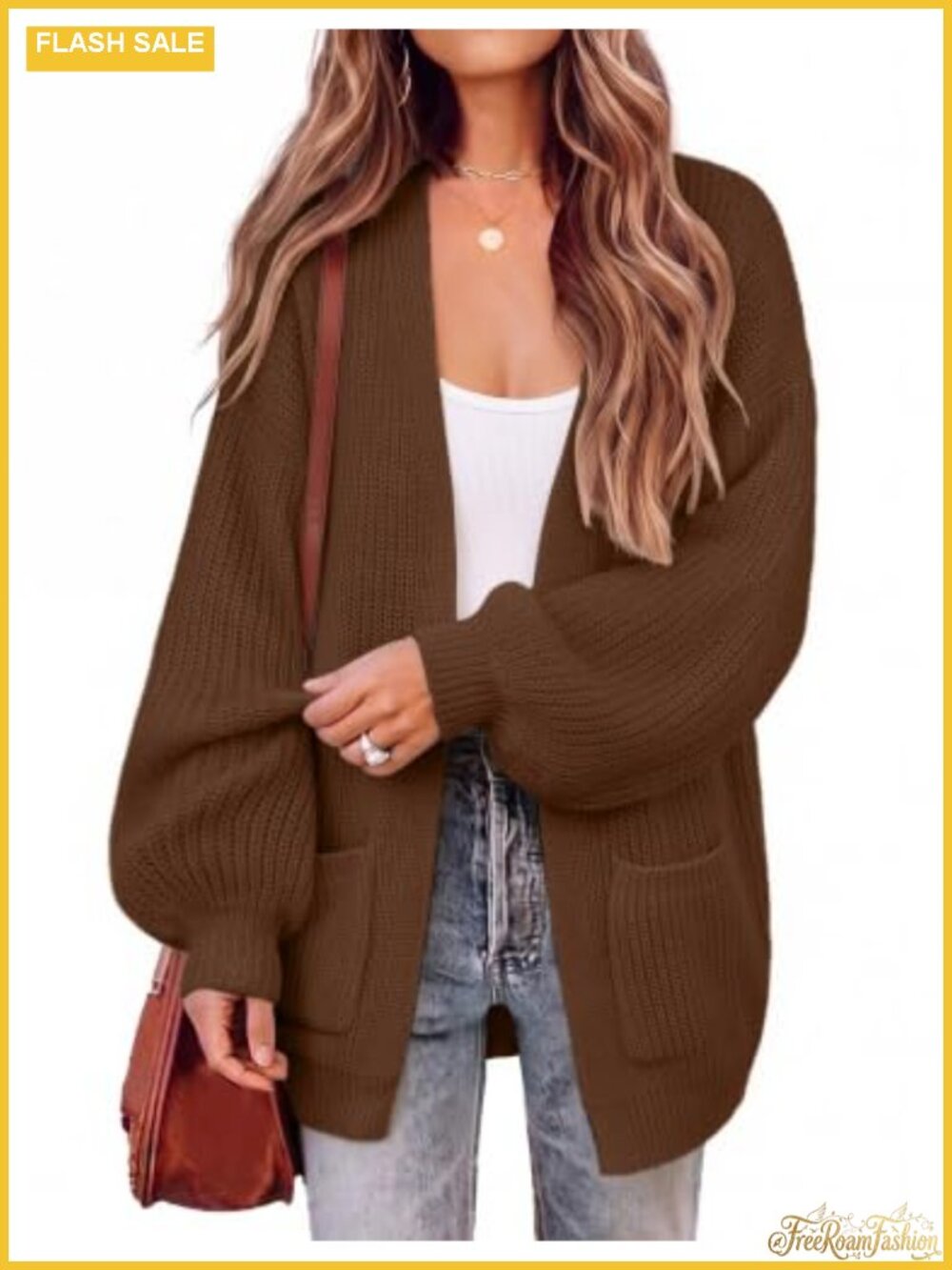 Oversized Chunky Knit Long Sleeve Cardigan Sweaters for Women